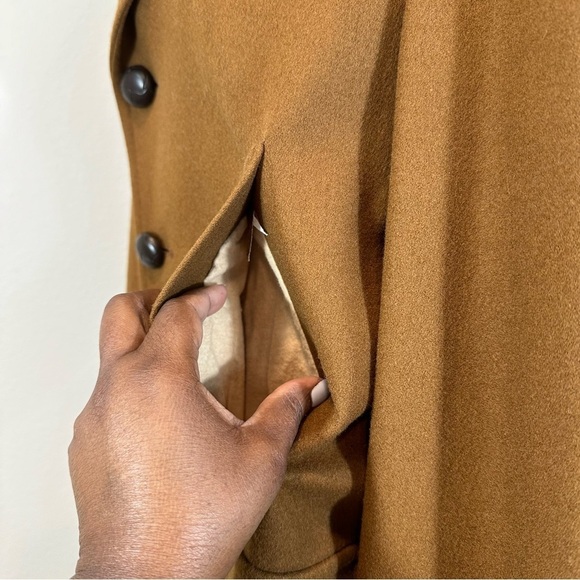 Pendleton Camel Brown Wool Trench Coat Short Length Size M NO TAG Coats32 - Picture 7 of 14